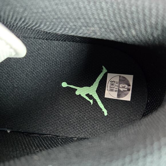 NEW Nike Air Jordan 1 Low Mens Size 13 Shoes Green Glow Black White 553558-131 - Picture 11 of 12